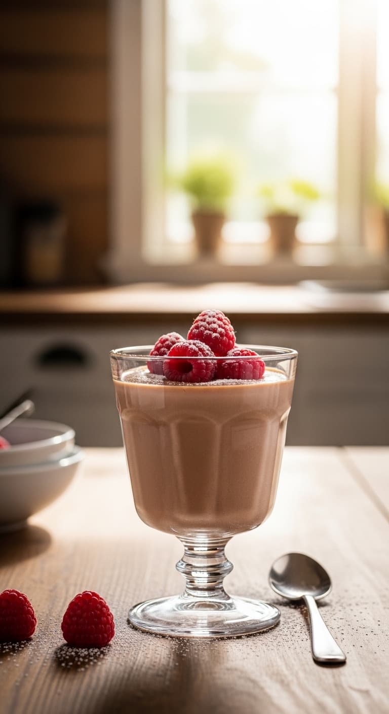 Krämig Chokladpannacotta