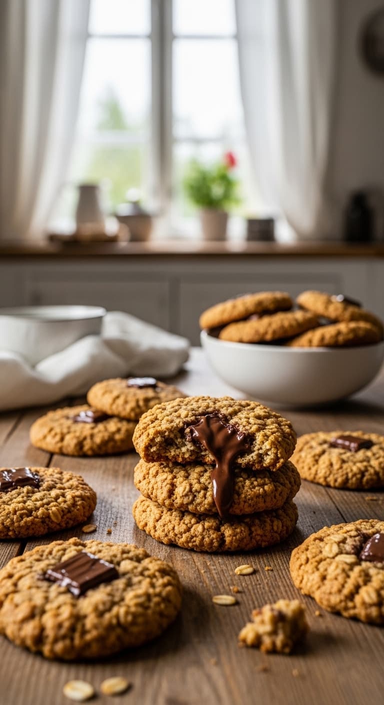 Havrekakor med choklad
