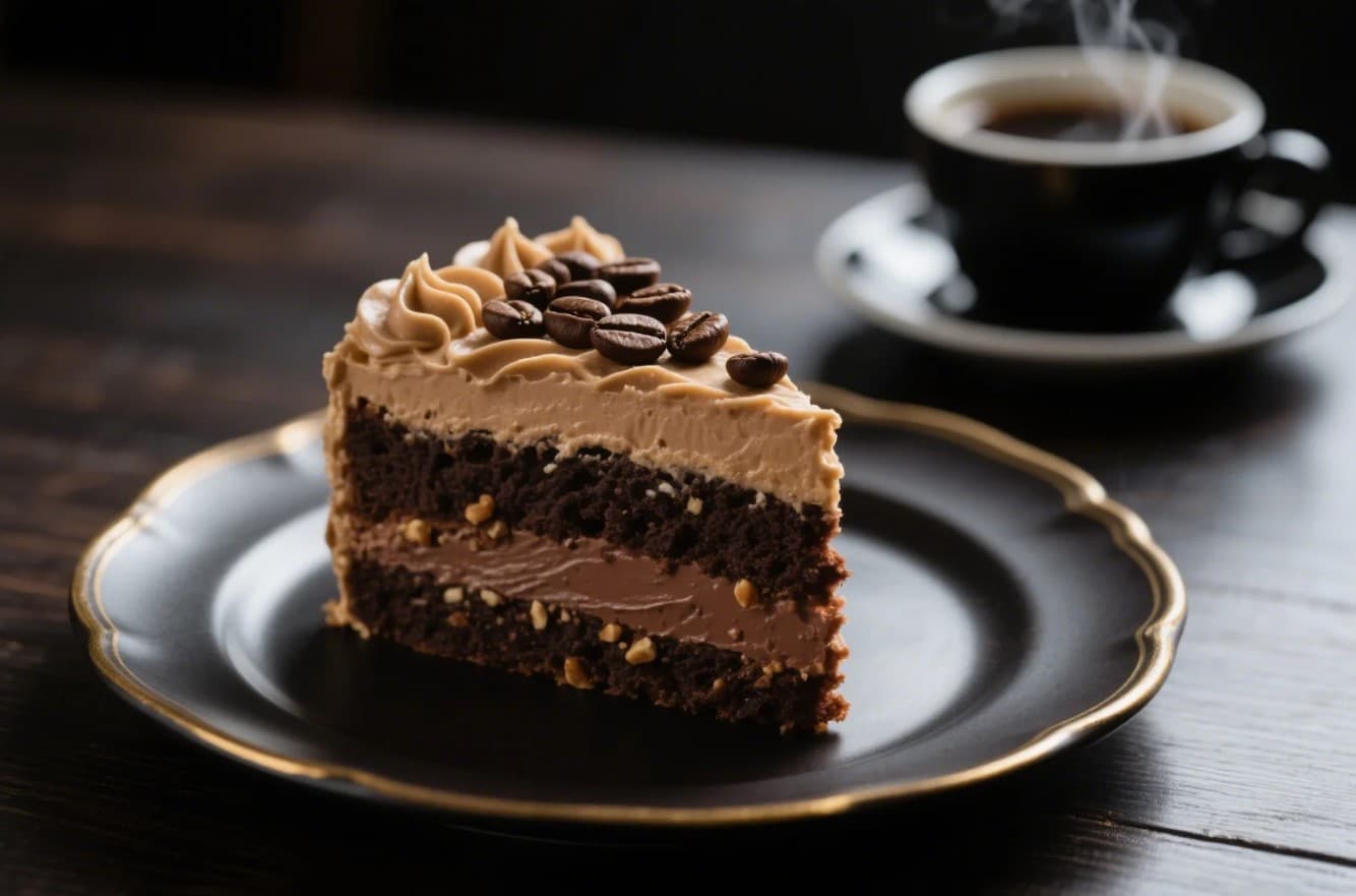 Klassisk Mockatårta med Kaffesmörkräm och Chokladmaräng